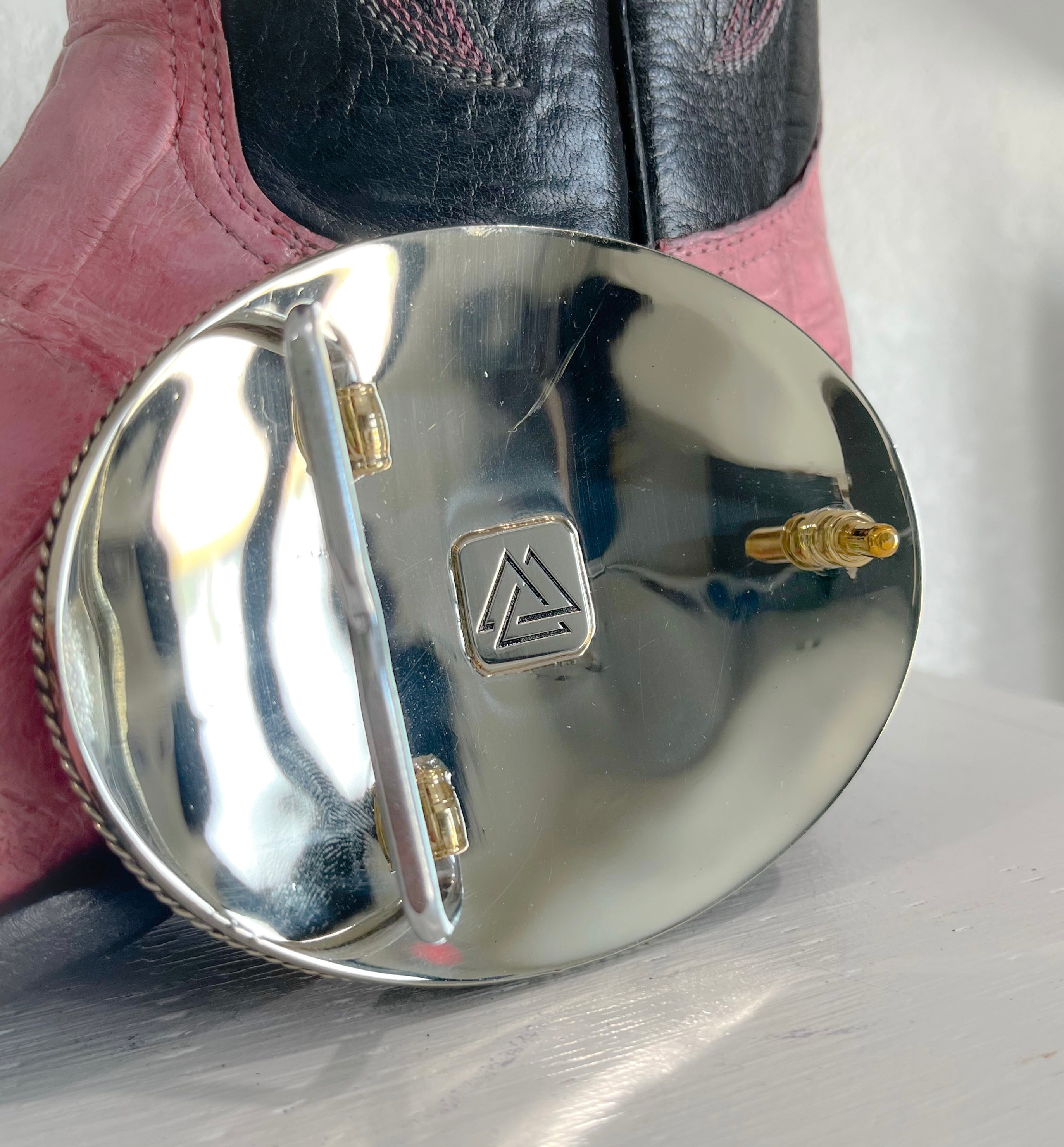 Fight Like A Warrior Buckle — detail shot