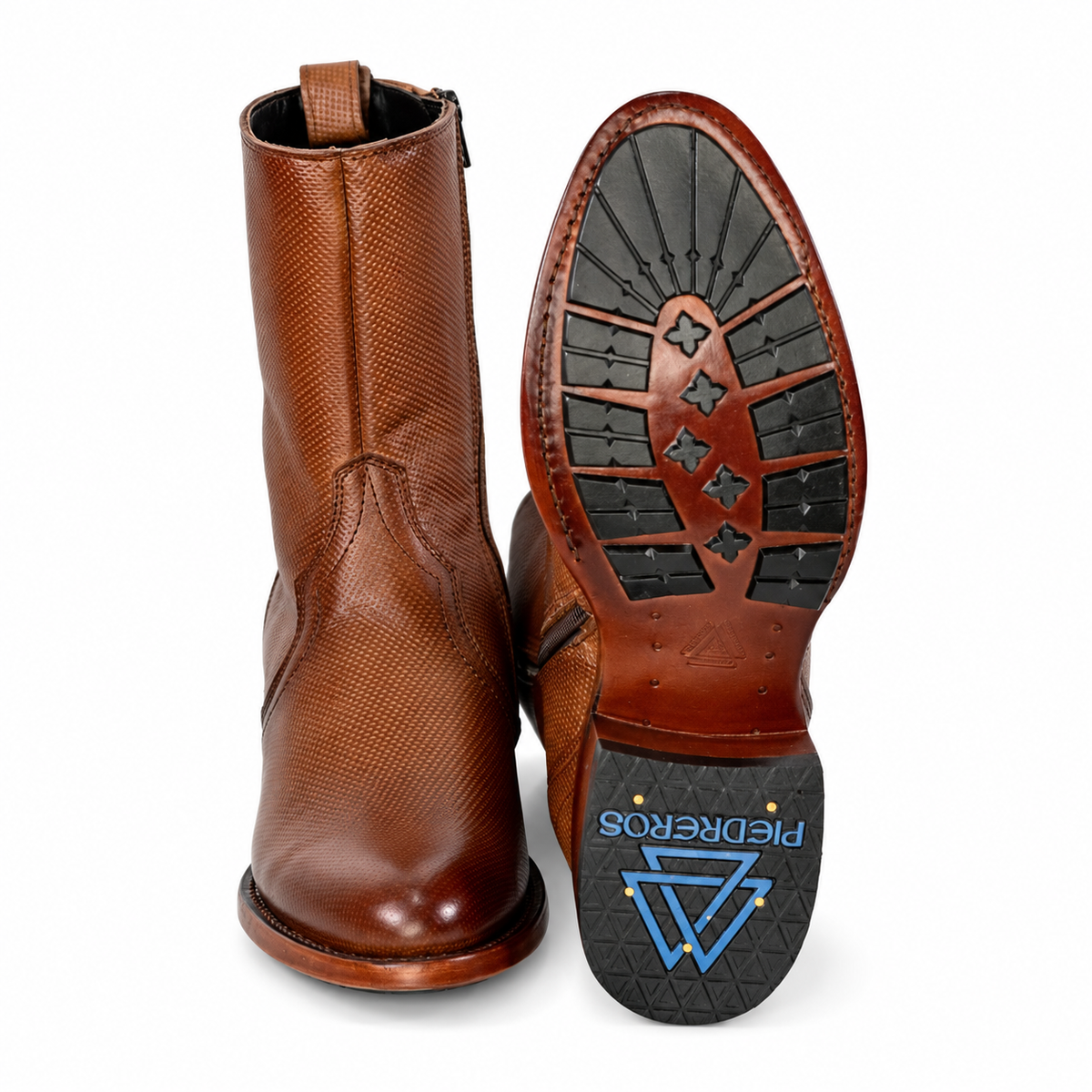 The Moody — Leather Round Toe Men's Cowboy Boot, profile view