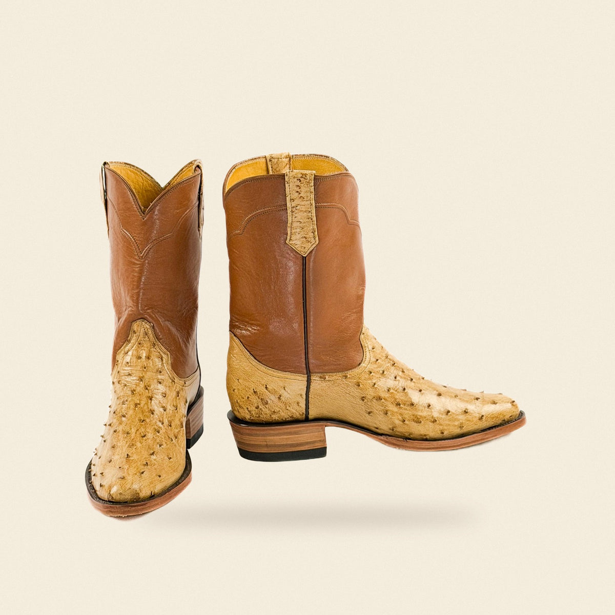 The Sanger — Leather Men's Cowboy Boot, front and side view