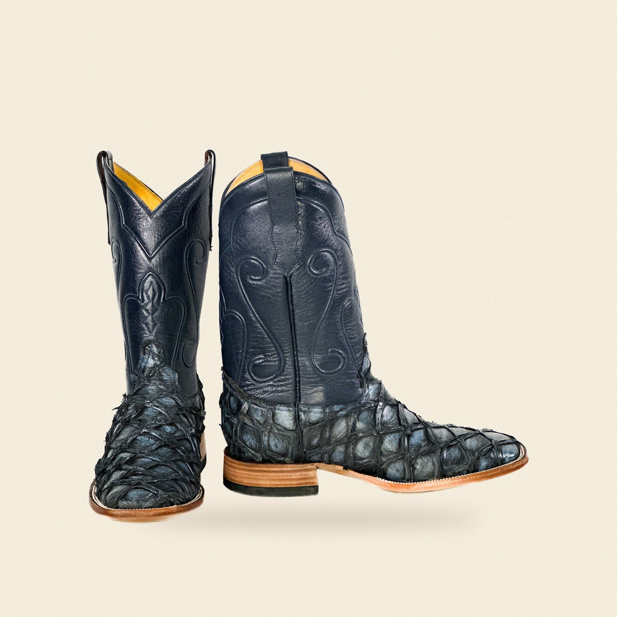 The Medina — Leather Men's Cowboy Boot, front and side view