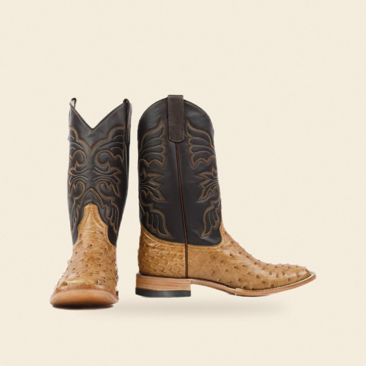 The Palestine — Leather Men's Cowboy Boot, front and side view