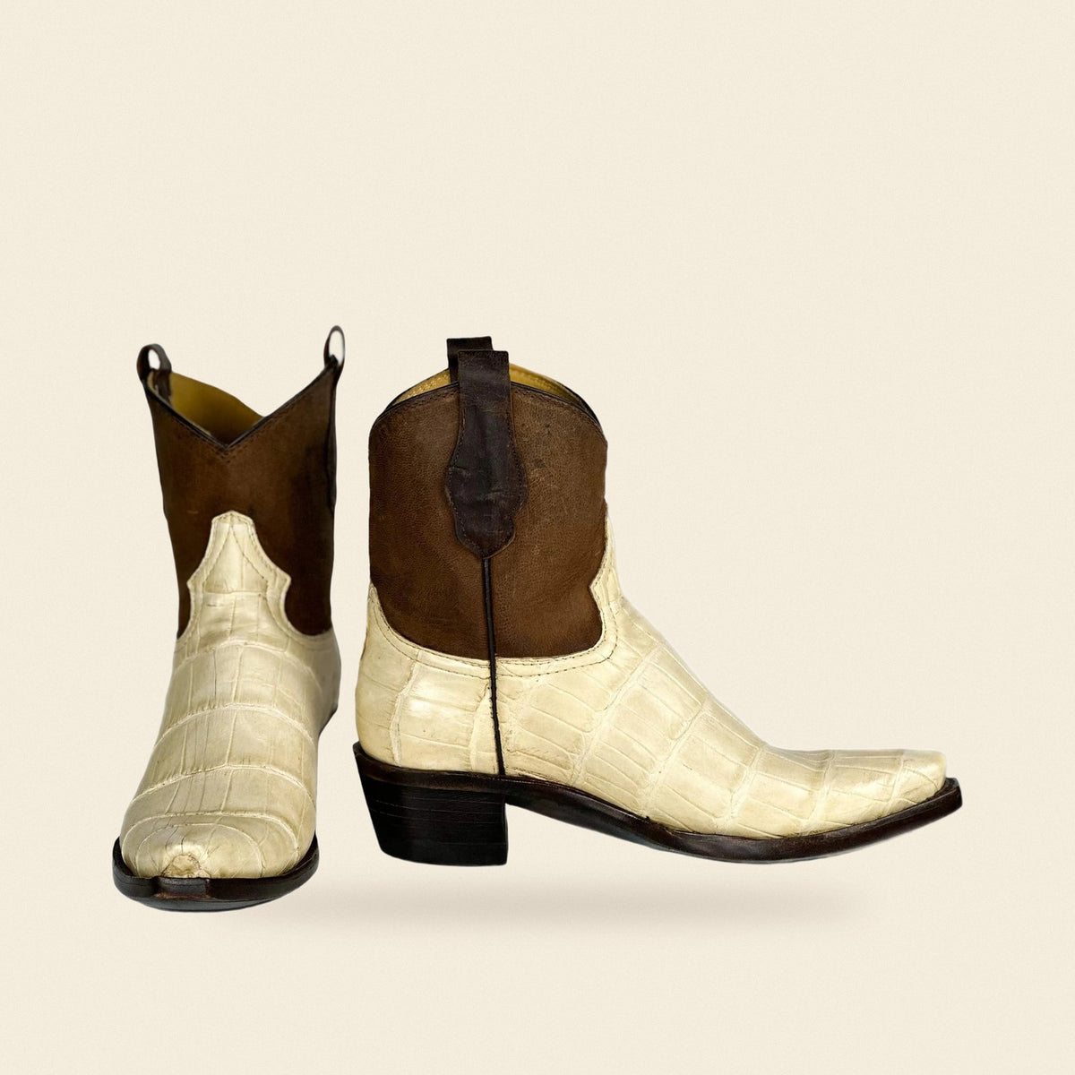 The Marisol — Alligator Square Toe Women's Cowboy Boot, front and side view