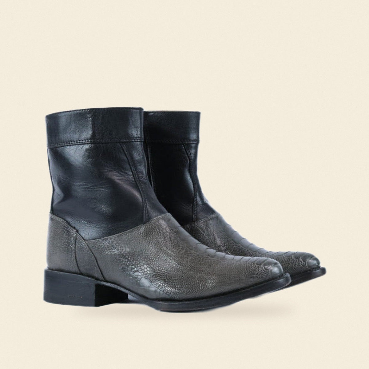 The Eagle Lake — Leather Men's Cowboy Boot, front and side view