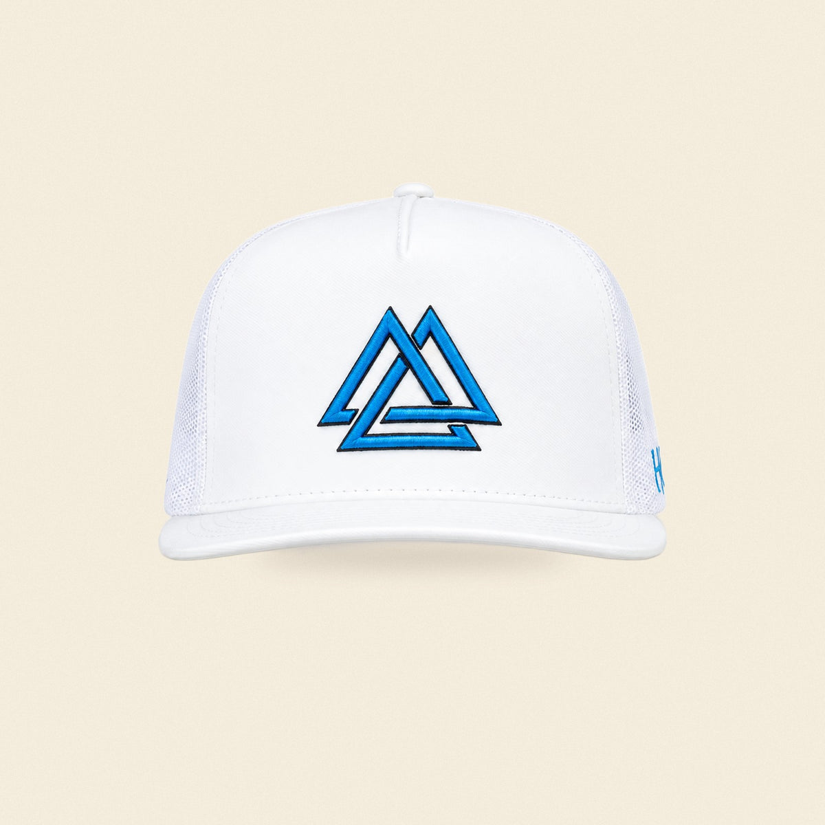 Logo Flat Snapback — Western Cap, front and side view