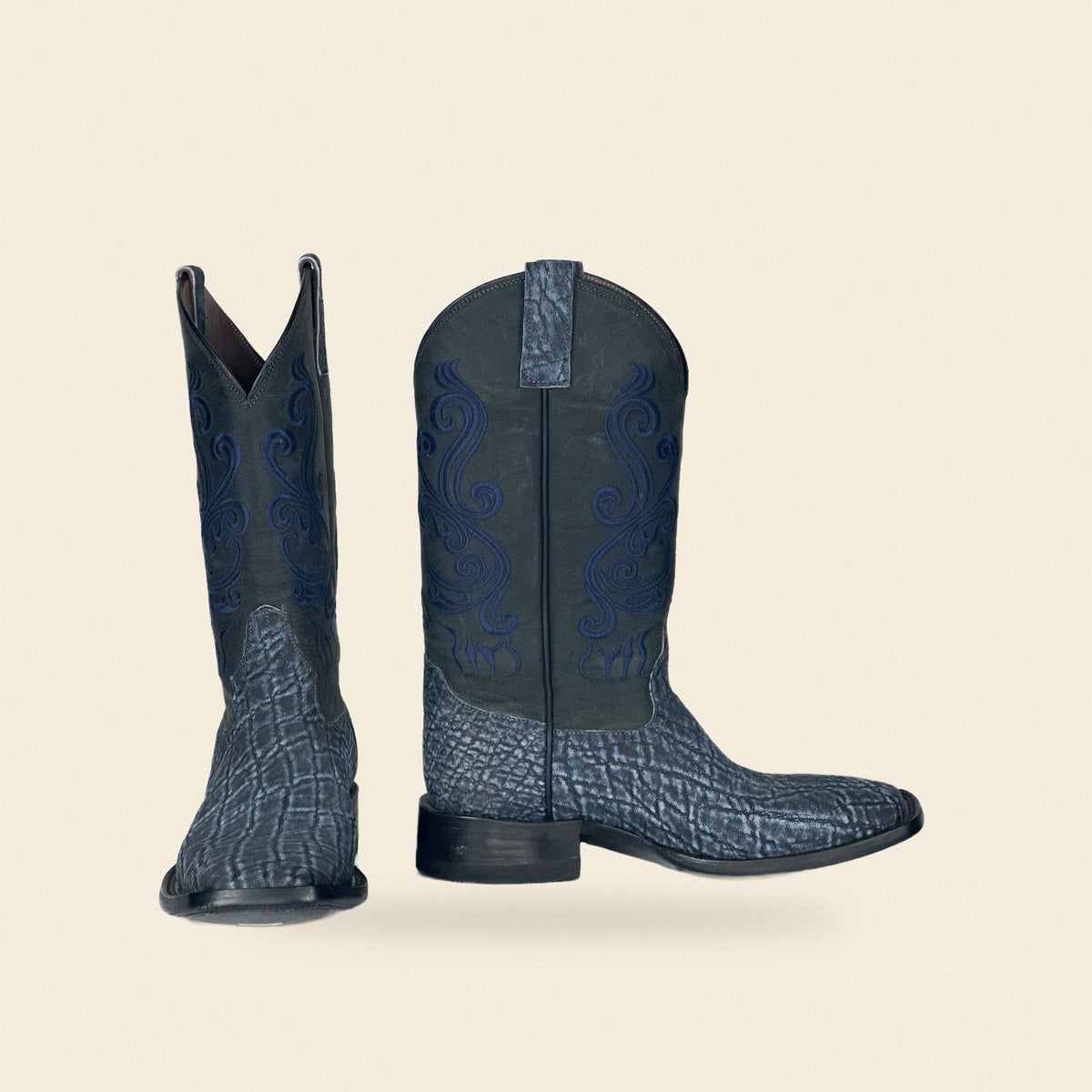 The Kingsland — Elephant Men's Cowboy Boot, front and side view