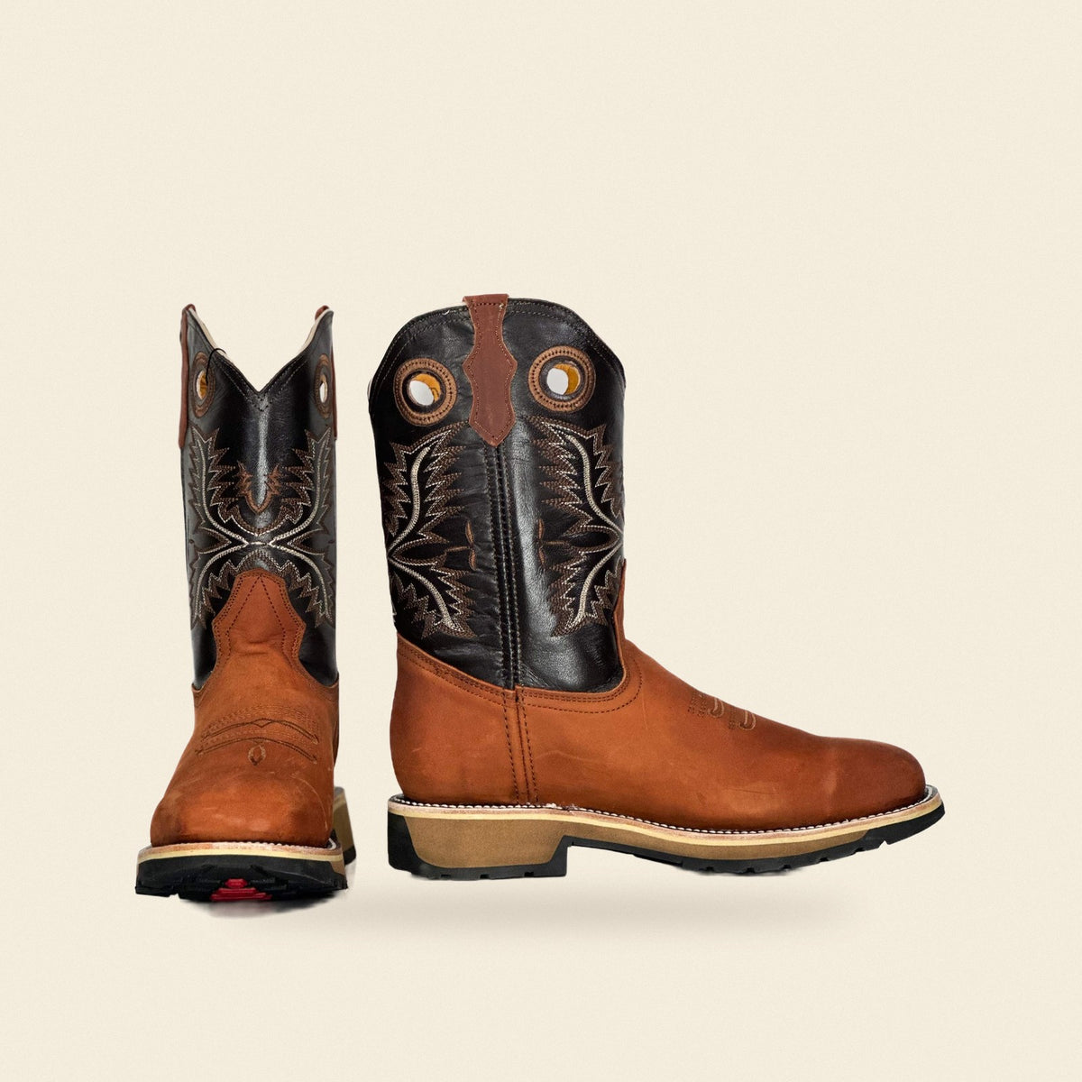The Millican — Leather Men's Cowboy Boot, front and side view