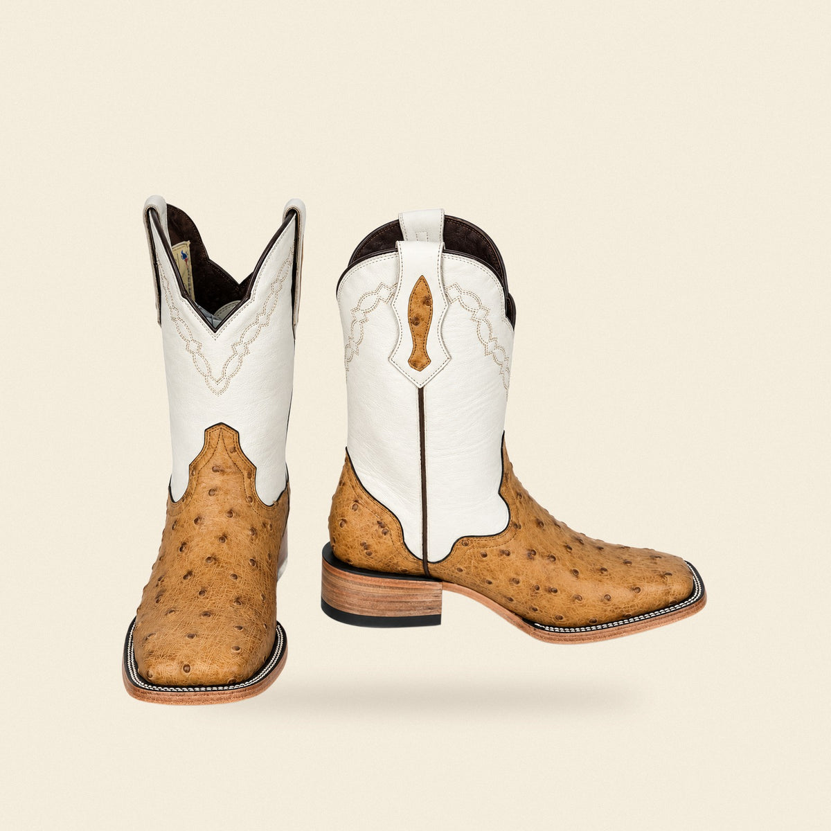 The Pajaro Loco — Leather Men's Cowboy Boot, front and side view