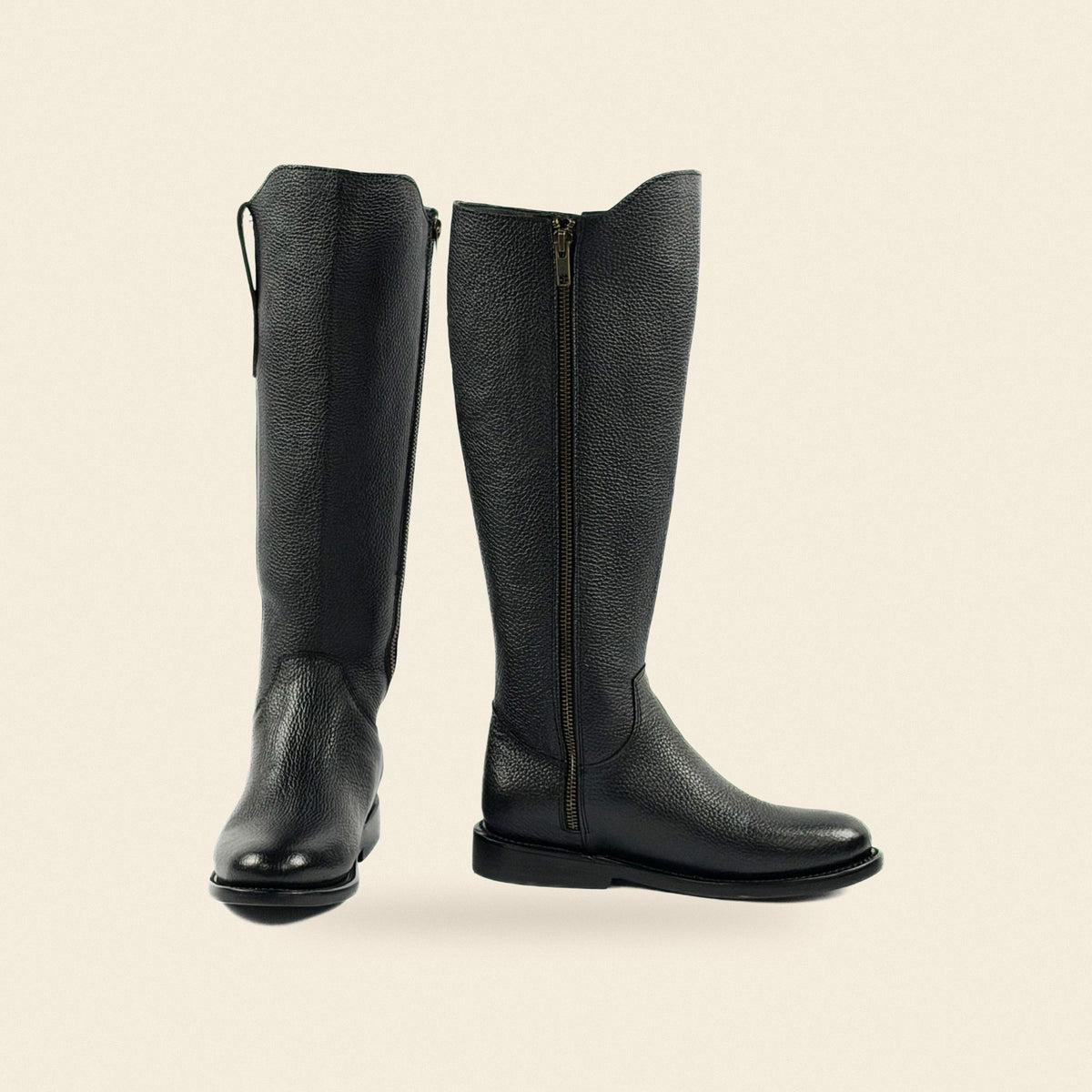 The Ramona — Leather Women's Cowboy Boot, front and side view
