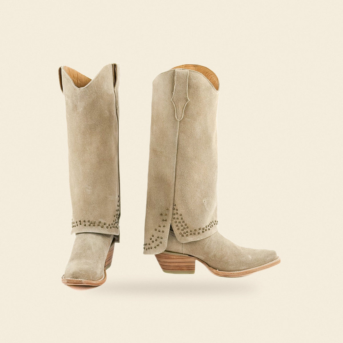 The Rebeca — Suede Women's Cowboy Boot, front and side view
