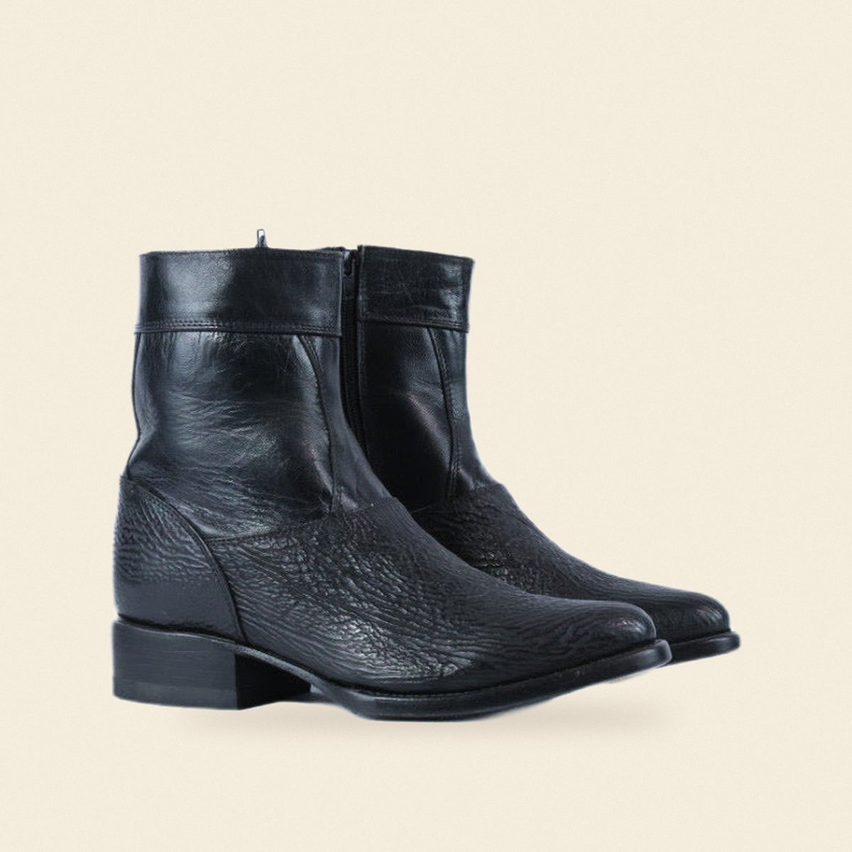 The Garwood — Leather Men's Cowboy Boot, front and side view