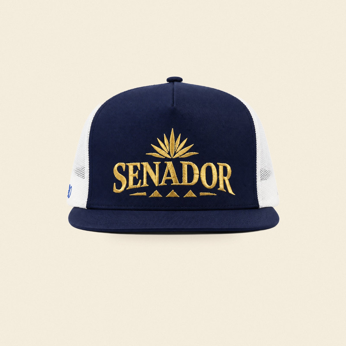 Senador Flat Snapback — Western Cap, front and side view