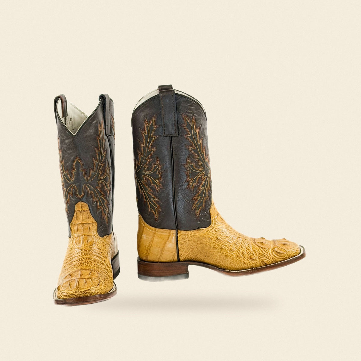 The Menard — Crocodile Men's Cowboy Boot, front and side view