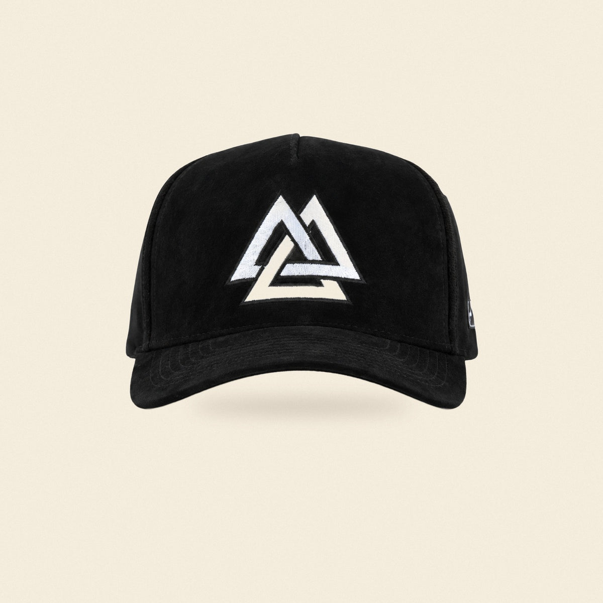 Suede Tri Basic Cap — Western Cap, front and side view