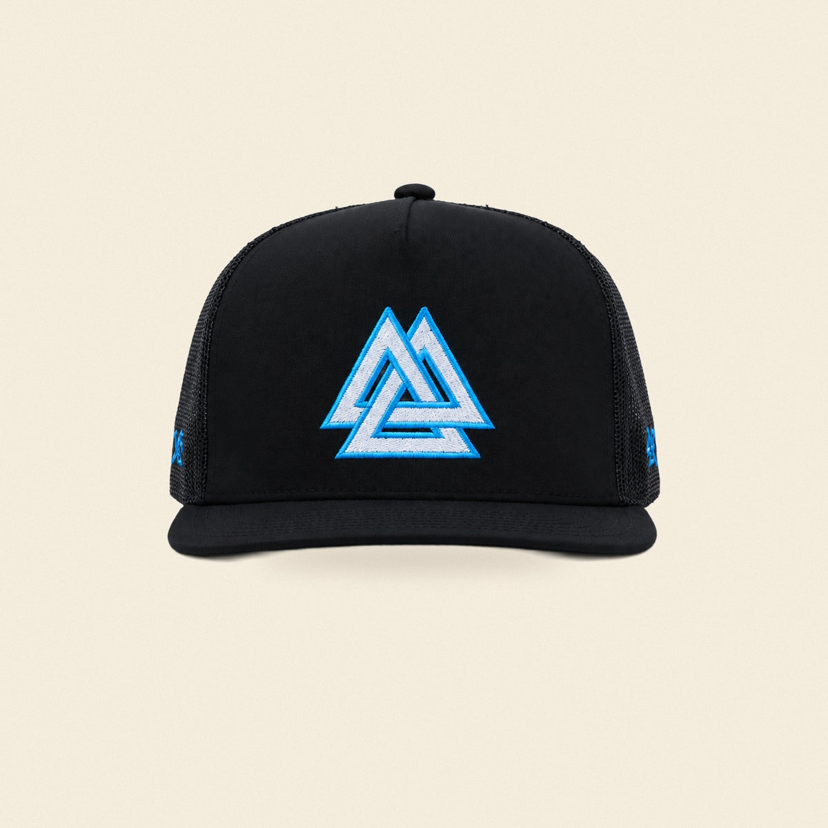 Tri Flat Snapback — Western Cap, front and side view