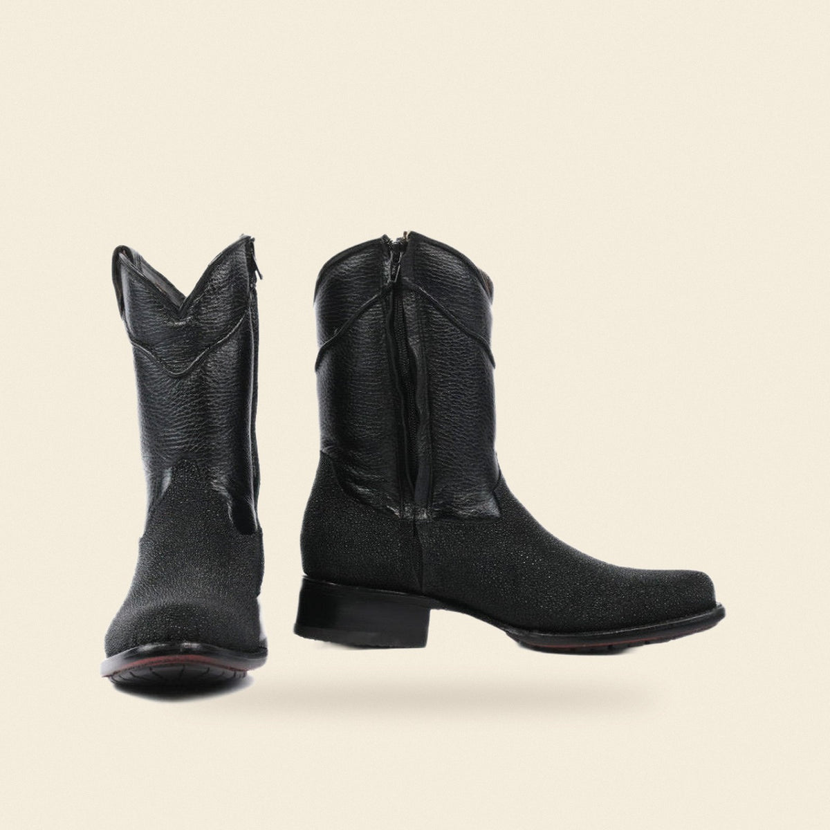 The Hico — Leather Men's Cowboy Boot, front and side view