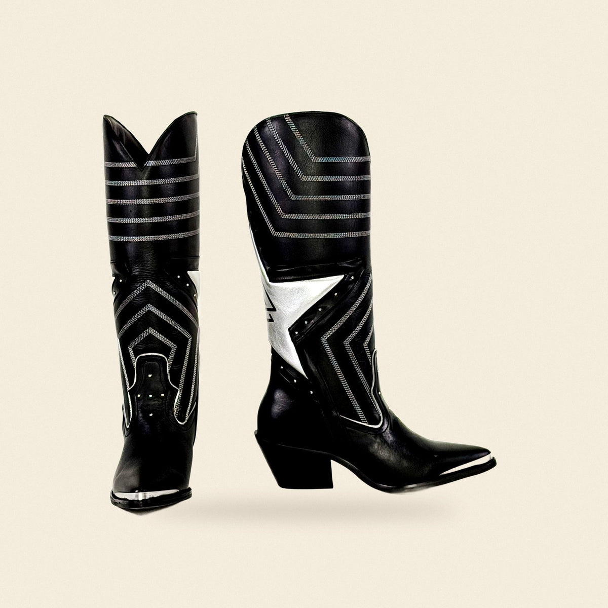 The Graciela — Leather Women's Cowboy Boot, front and side view