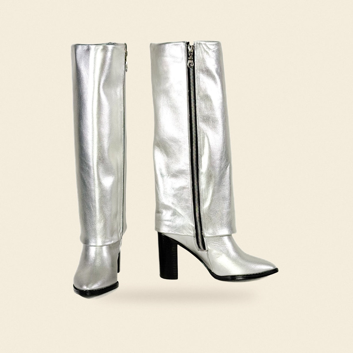 The Magdalena — Leather Women's Cowboy Boot, front and side view