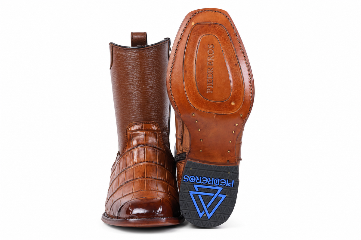 The Terlingua Morelet Crocodile Zip Roper - Honey