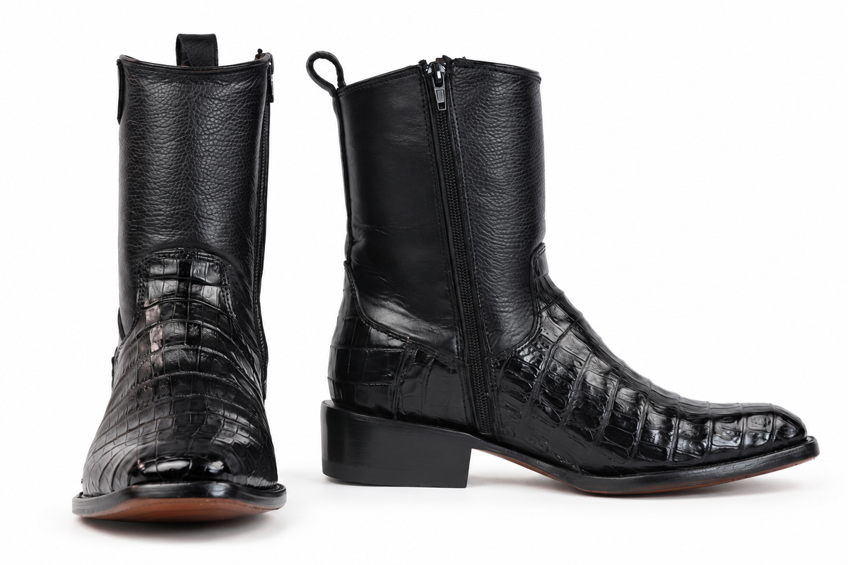 The Uvalde Caiman Zip Roper - Black